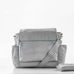 Pottery Barn Kids Ultimate Convertible Diaper Bag backpack magnetic comfy grey